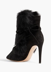 Gianvito Rossi - Moritz shearling-trimmed suede ankle boots - Black - EU 38