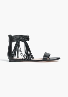 Gianvito Rossi - Noelle fringed leather sandals - Black - EU 35