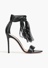 Gianvito Rossi - Noelle fringed leather sandals - Black - EU 40.5