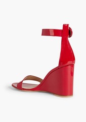 Gianvito Rossi - Portofino 80 patent-leather wedge sandals - Red - EU 39