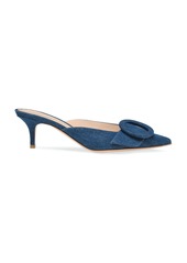 Gianvito Rossi - Portofino Denim Mules - Blue - IT 37 - Moda Operandi