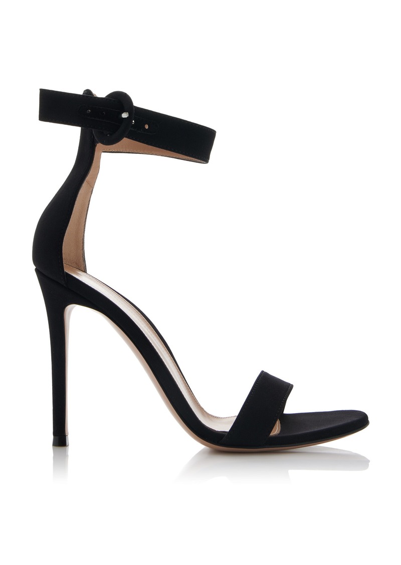 Gianvito Rossi - Portofino Suede Sandals - Black - IT 39 - Moda Operandi