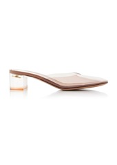 Gianvito Rossi - PVC; Lucite Mules - Brown - IT 39 - Moda Operandi