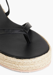 Gianvito Rossi - Ribbon Beachclub 20 embellished leather espadrille sandals - Black - EU 41