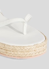 Gianvito Rossi - Ribbon Beachclub leather espadrille sandals - White - EU 35.5