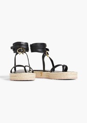 Gianvito Rossi - Ribbon Beachclub 20 embellished leather espadrille sandals - Black - EU 41