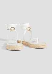 Gianvito Rossi - Ribbon Beachclub leather espadrille sandals - White - EU 35.5