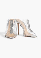 Gianvito Rossi - Sigma 105 crystal-embellished PVC mules - Metallic - EU 36.5