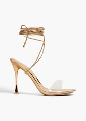 Gianvito Rossi - Spice 95 metallic leather and PVC sandals - Metallic - EU 36