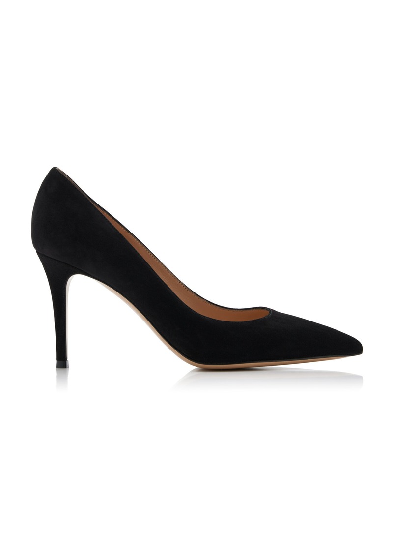 Gianvito Rossi - Suede Pumps - Black - IT 39 - Moda Operandi