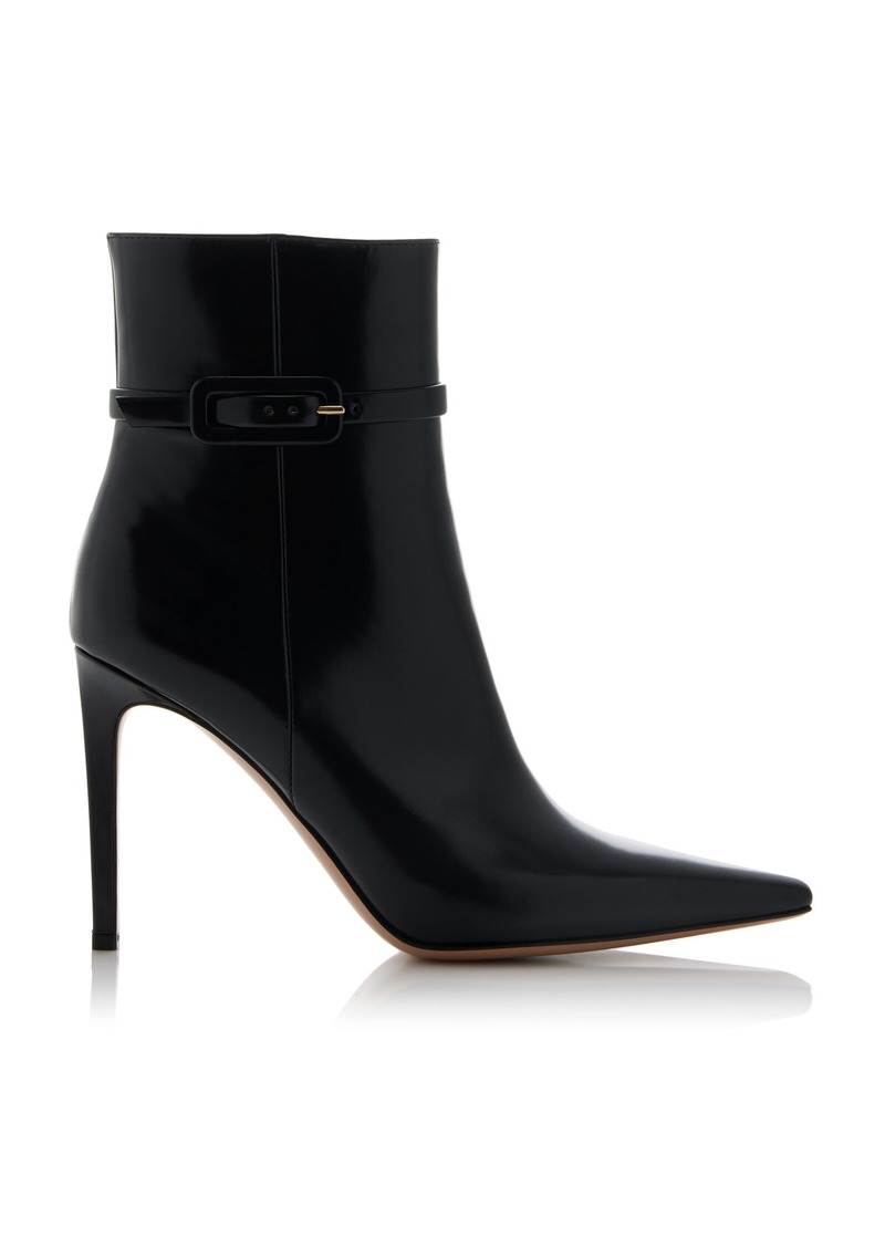 Gianvito Rossi - Tokio Leather Ankle Boots - Black - IT 37 - Moda Operandi