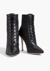 Gianvito Rossi - Zina lace-up quilted leather ankle boots - Black - EU 36.5