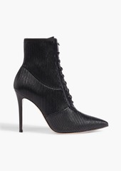 Gianvito Rossi - Zina lace-up quilted leather ankle boots - Black - EU 36