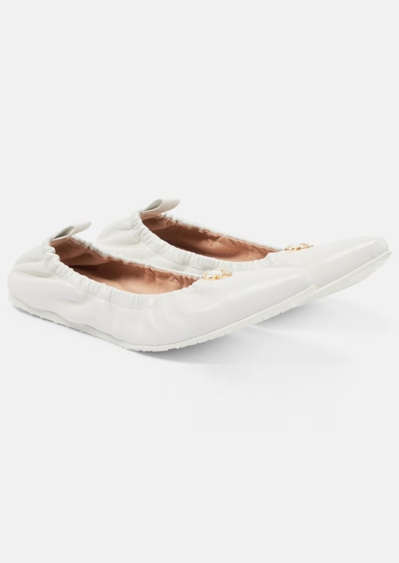 Gianvito Rossi Alina leather ballet flats