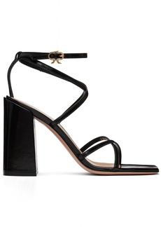 Gianvito Rossi Black Leather Heeled Sandals