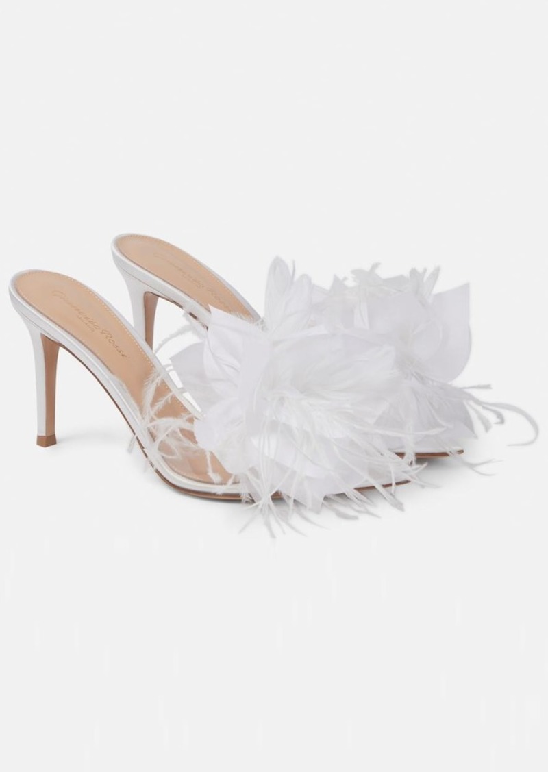 Gianvito Rossi Elle 85 embellished PVC mules