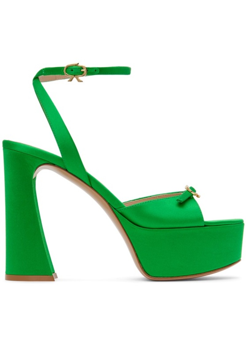 Gianvito Rossi Green Maddy Platform Sandals