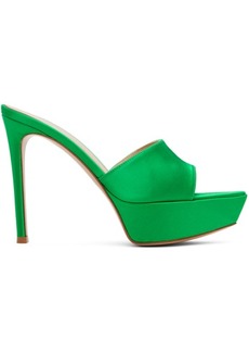 Gianvito Rossi Green Platform Heeled Sandals