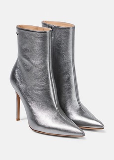 Gianvito Rossi Metallic leather ankle boots