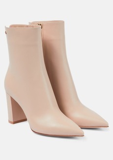 Gianvito Rossi Piper 85 leather ankle boots