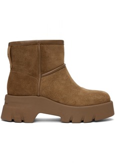 Gianvito Rossi Tan Shearling Ankle Boots