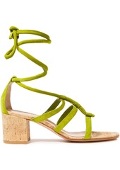 Gianvito Rossi Woman Cayman 60 Suede Sandals Lime Green