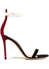 Gianvito Rossi Woman Portofino 105 Color-block Suede Sandals Black