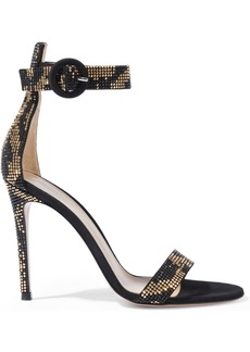 Gianvito Rossi - Ronnie 105 studded suede sandals - Black - EU 36