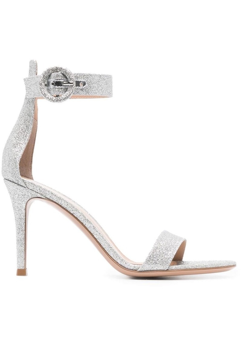 Gianvito Rossi Portofino 85mm glitter sandals