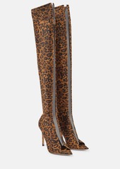 Gianvito Rossi Hiroko 105 leopard-print over-the-knee boots
