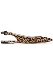 Gianvito Rossi leopard print slingback ballerina shoes