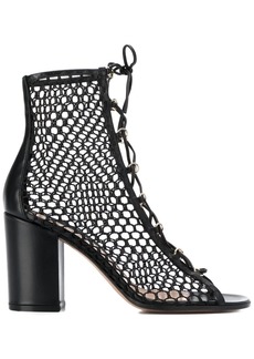Gianvito Rossi mesh lace-up booties