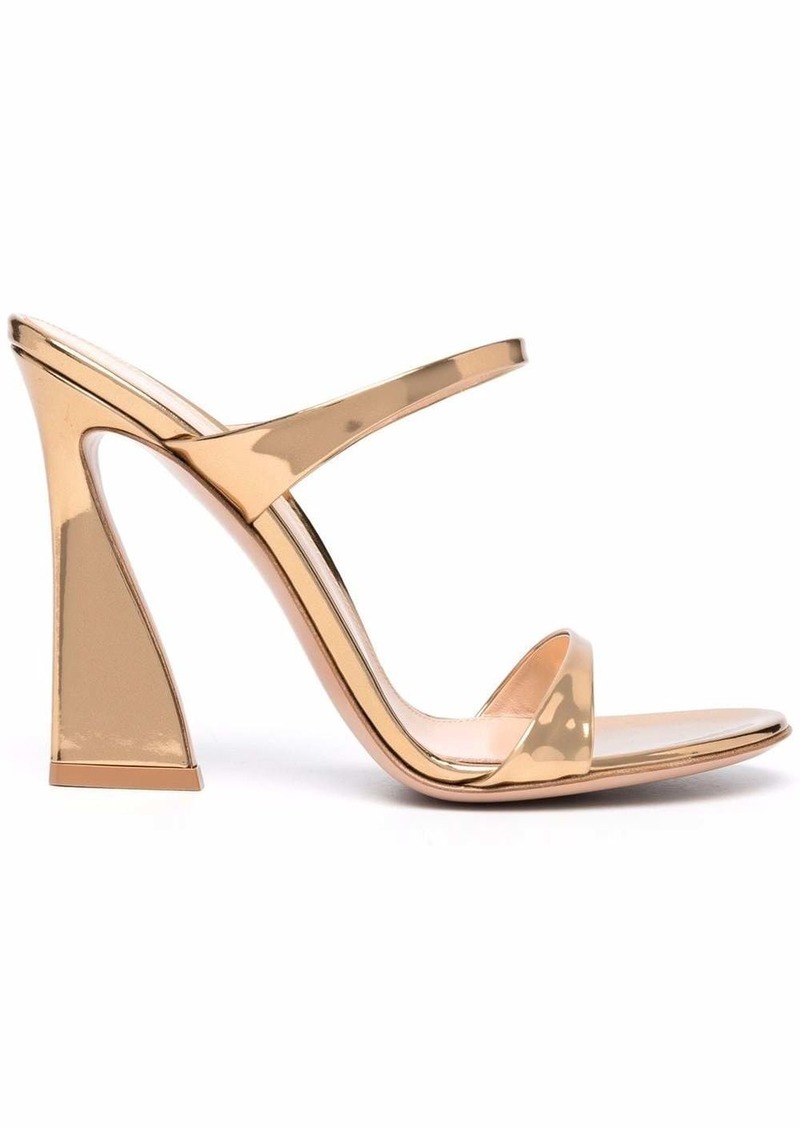 Gianvito Rossi metallic-effect leather sandals