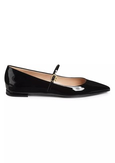 Gianvito Rossi Ribbon Patent Leather Ballet Flats