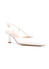 Gianvito Rossi point toe slingback leather pumps