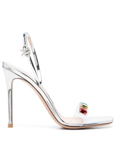 Gianvito Rossi Ribbon 105mm crystal-embellished sandals