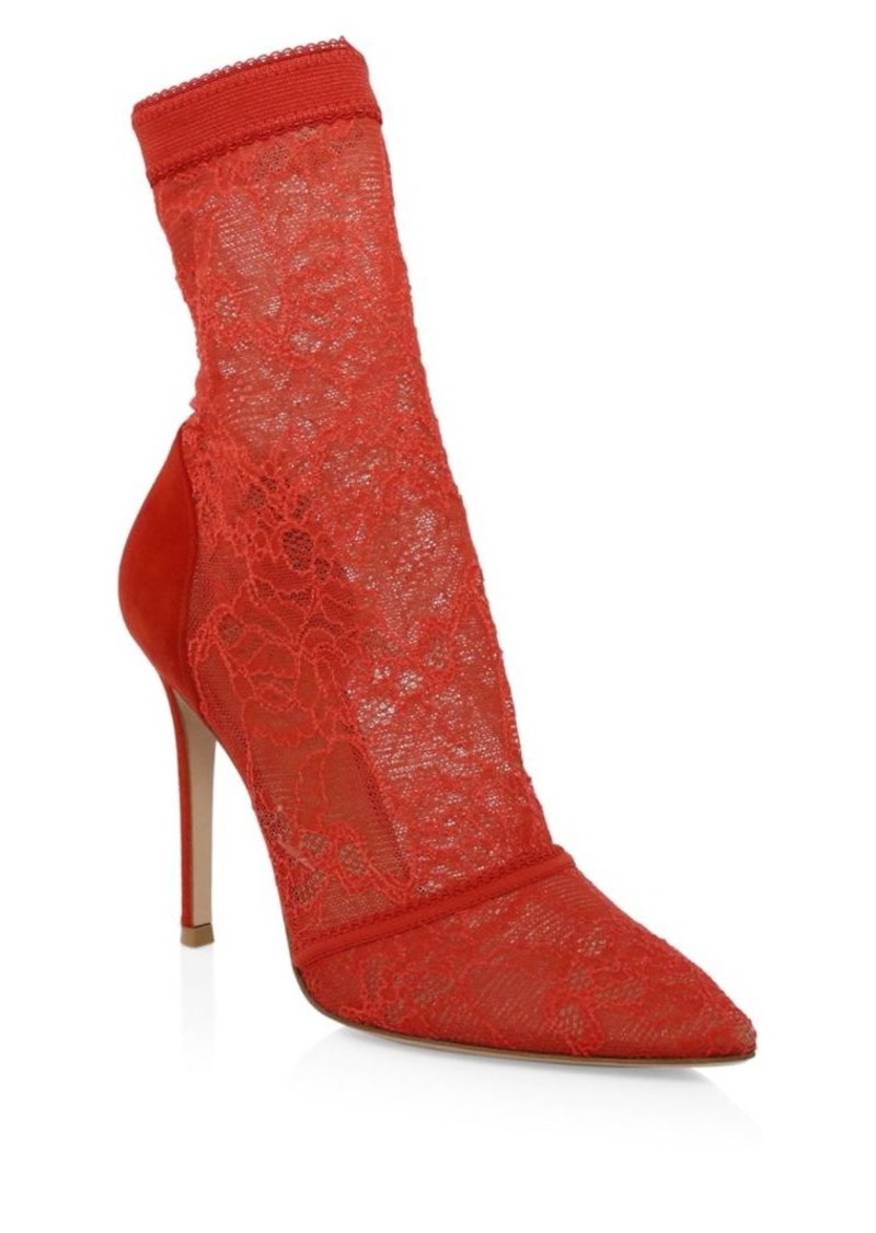gianvito rossi stretch lace sock booties