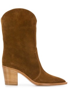Gianvito Rossi wooden heel cowboy boots
