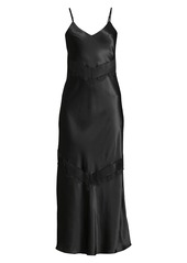 Ginia Chevron Lace Maxi Slip Dress