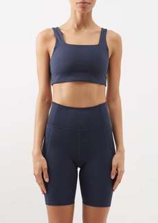 Girlfriend Collective - Tommy Square-neck Sports Bra - Womens - Navy