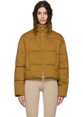 Girlfriend Collective Tan Cropped Puffer Jacket