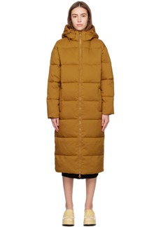 Girlfriend Collective Tan Detachable Hood Puffer Coat