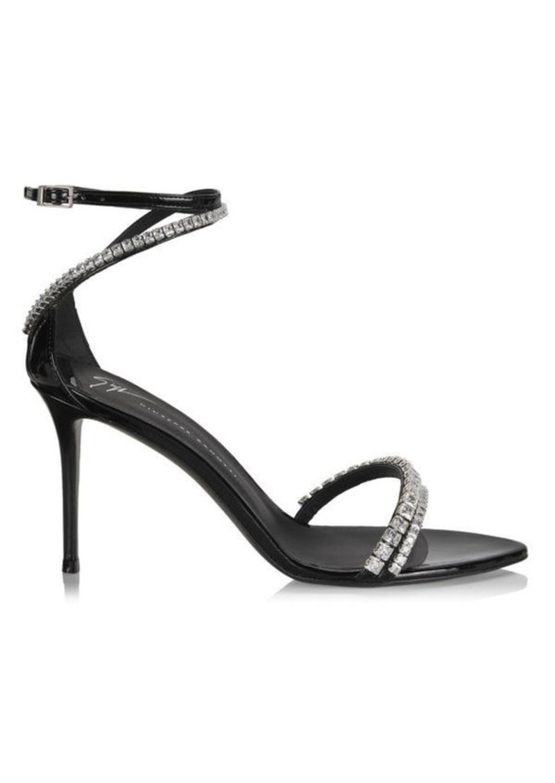 Giuseppe Zanotti 90MM Crystal-Embellished Leather Strappy Sandals