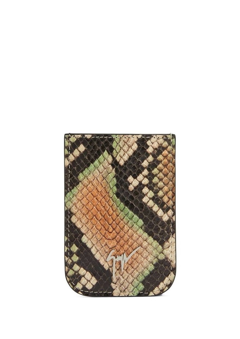 Giuseppe Zanotti Albert logo-plaque cardholder