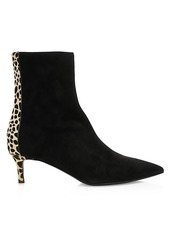 Giuseppe Zanotti Amal Feline Leopard-Print Calf Hair & Suede Ankle Boots