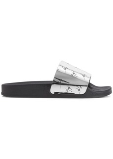 Giuseppe Zanotti Brett all-over logo slides