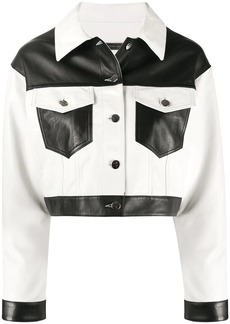 Giuseppe Zanotti cropped colour block jacket