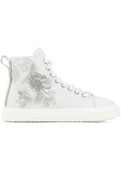 Giuseppe Zanotti crystal-embellished high-top sneakers