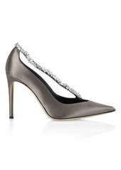 Giuseppe Zanotti Crystal-Embellished Satin Pumps