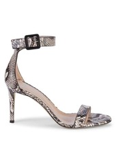 Giuseppe Zanotti Embossed Leather Ankle-Strap Heeled Sandals